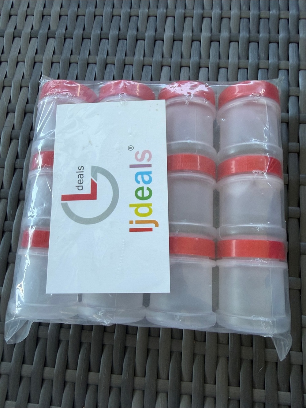 Small Red-Lid Storage Jars –